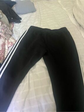 adidas Black and White track pants ladies